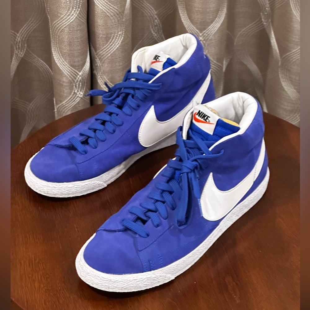 Nike Blazer Mid '77 Men’s Sneaker Racer Blue Suede Size 10 - Picture 1 of 9